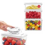 Food Storage Containers Set With Vacuum Sealer Perfect For All .... Fixed Price $64.61.
