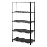 Saferacks Nsf Certified Storage Shelves, Zinc, 14"X30"X60" 5-TIER, Black. Fixed Price $146.99.