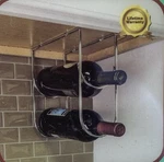 Chrome Kitchen Under Cabinet Wine Vinegar Oil Bottle Holder Bar Rack. Fixed Price $9.99.
