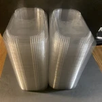 (2) Boxes Of 150 Sabert Sustainable Lid 48OZ Medium 7.5X12.5. Plastic Container. Fixed Price $18.76.