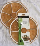 Charles Viancin Orange Silicone Stacking Lids 11" Lot Of 2. Fixed Price $39.99.