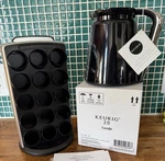 New Keurig 2.0 Coffee Carafe Black, Chrome Handle & Euc KCC-30 K-cup Carousel. Fixed Price $28.95.