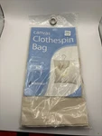 Vintage Whitmor Canvas Clothespin Bag Hanging Storage Organizer Nib. Fixed Price $13.00.
