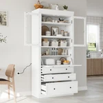 78" Tall Farmhouse Kitchen Pantry Cabinet Freestanding Storage Cupboard. Fixed Price $477.00.