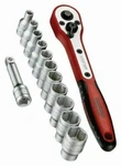 Teng M1413N1 1/4" Drive Socket Set In Storage Clip/case Ratchet & Extension Bar. Fixed Price $61.72.