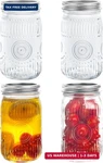 Amzcku 32OZ Vintage Mason Jars With Lids, Wide Mouth Quart Canning Jar, Safe For. Fixed Price $62.96.