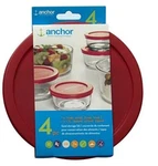 Anchor Hocking Replacement Lids 1X7CUP,1X4CUP,1X2CUP,1X1CUP, Red Round. Fixed Price $19.59.