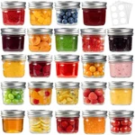 Skoche Small Mason Jars 24 Pack, Mini Canning With Oz, Clear. Fixed Price $37.06.