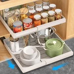 Domniu 2 Pack Pull Out Cabinet Organizers Expandable, Plastic Slide Drawe.... Fixed Price $51.16.