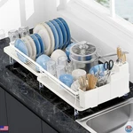 Rottogoon Adjustable Expandable Dish Drying Rack Anti-rust Drainer With Spout. Fixed Price $51.16.