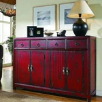 Seven Seas 58" Red Asian Wood Accent Chest By Hooker Furniture. Fixed Price $2119.00.