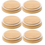 6 Pack Wooden Mason Jar Lids, Reusable Bamboo Canning Compatible W.... Fixed Price $22.51.