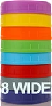 Wide Mouth Mason Jar Lids 8 Pack For Ball, Kerr And More - Colored Plastic Sto. Fixed Price $11.79.