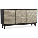 Shimmer 3 Door Wood Credenza Charcoal And German Silver Finish By Hooker. Fixed Price $1938.00.