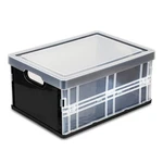 10 Quart Plastic Storage Bins With Lids, Clear Foldable And Stackable Contain.... Fixed Price $18.42.