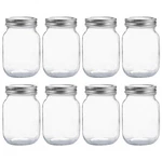 Yingerhuan Glass Regular Mouth Mason Jars, 16 Oz Clear Ounces, Transparent. Fixed Price $34.99.