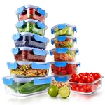 Nutrichef 24-PIECE Superior Glass Food Storage Containers Set, Stackable Design. Fixed Price $62.99.