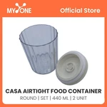 Casa Airtight Food Container Round Set 440 Ml 2 Unit. Fixed Price $5.00.