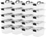 Lidded Storage Bin, Tote Organizing Container With Handle Buckles, Stackable. Fixed Price $93.99.