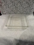 Vtg Pyrex Glass Baking Dish Brownie Casserole 8" #222 Qt With Handles Usa. Fixed Price $16.25.