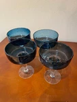 Mexican Hand Blown Set Of 4 Margarita Glasses (16 Oz). Fixed Price $25.00.