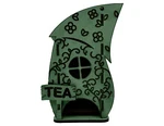 Tea Box, Organizer, House Shape Floral Design, Bag Holder, Handmade. Fixed Price $45.00.