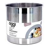 Oggi Jumbo Utensil Holder Stainless Steel Weighted Base 7" Wide Model 7211 * New. Fixed Price $24.99.