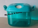 Tupperware Square Heat Serve Microwave Container 8 Cup Aqua New. Fixed Price $29.95.