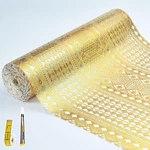 Drawer And Shelf Liner - Gold Geometric Lace Pattern,non Adhesive Slip Wa.... Fixed Price $93.38.