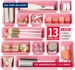 Canfanni 13 Pack Plastic Drawer Organizers Set, Sizes Desk Tr. Fixed Price $14.99.