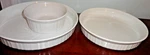 Corning French White Pie / Quiche Plate F-3-B 240M & F-8-B 200M Bowl F-16-B. Fixed Price $24.99.