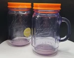 Aladdin Mason Jar Tumbler Double Wall Insulated 16OZ Orange Lids. Fixed Price $15.00.