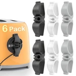 6 Pack Kitchen Cord Holder, Adhesive Organizer For Small Appliances, Black. Fixed Price $14.98.