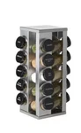 New Copco Rotating Spice Rack Organizer, 20 Jar Brushed Stainless Steel Nib. Fixed Price $35.10.