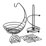 New Ragalta RCKS-101B 4 Piece Useful Kitchen Organizer Set, Black. Fixed Price $25.99.
