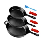 Suteck Cast Iron Skillets 3 Piece Set 6", 8" & 10" Pre-seasoned C... Fast Ship. Fixed Price $43.33.