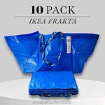 Ikea 10 X Large Blue Bags Shopping Laundry Storage Travel Tote Frakta. Fixed Price $24.99.