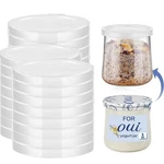 Boxweer 15PCS Yogurt Jar Lids Clear Plastic, Reusable, Bpa-free Transparent. Fixed Price $9.11.