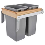 Top Mount Double Pullout Under Cabinet 50 Quart Kitchen Trash Cans W/soft-close. Fixed Price $424.99.
