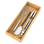 Utensil Silverware Drawer Organizer-stackable Bamboo Flatware Caddy.... Fixed Price $30.34.