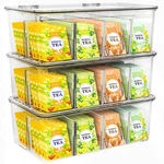 Utopia Home - Tea Bag Organizer With Lids, Clear Pantry Storage Box (3 Pack.... Fixed Price $37.68.