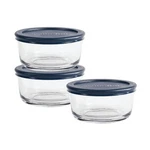 Anchor Hocking Glass Food Storage Containers With Lids, 2 Cup Round, Set Of 3. Fixed Price $8.74.