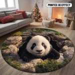 Printed Faux Realistic Panda Round Rug Soft Flannel 3D Floor Mat Home Decor. Fixed Price $25.48.