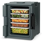 End Loading Insulated Food Pan Carrier Hot Cold 6 Capacity W/ Handles. Fixed Price $138.00.