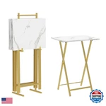 Hoobro Folding Tv Tables Set 4 Trays Storage Rack Industrial Side. Fixed Price $156.78.