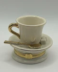Lenox Treasures Trinket Box Time For Tea" New With Cup Charm. Fixed Price $20.00.