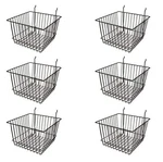 Deep Wire Storage Baskets For Gridwall And Slatwall 12" X 8" 6PK. Fixed Price $48.76.