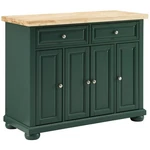 Crosley Furniture Madison Wood Top Kitchen Island Cart In Emerald. Fixed Price $460.08.