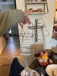 Vintage Chicken Rooster Wire Egg Basket Country Kitchen Farmhouse Aged Chrome. Fixed Price $20.00.
