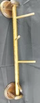 Vintage 24" Wooden Bar / Kitchen Towel Rack Marked Kennedy Mfg Mug Pegs. Fixed Price $19.99.